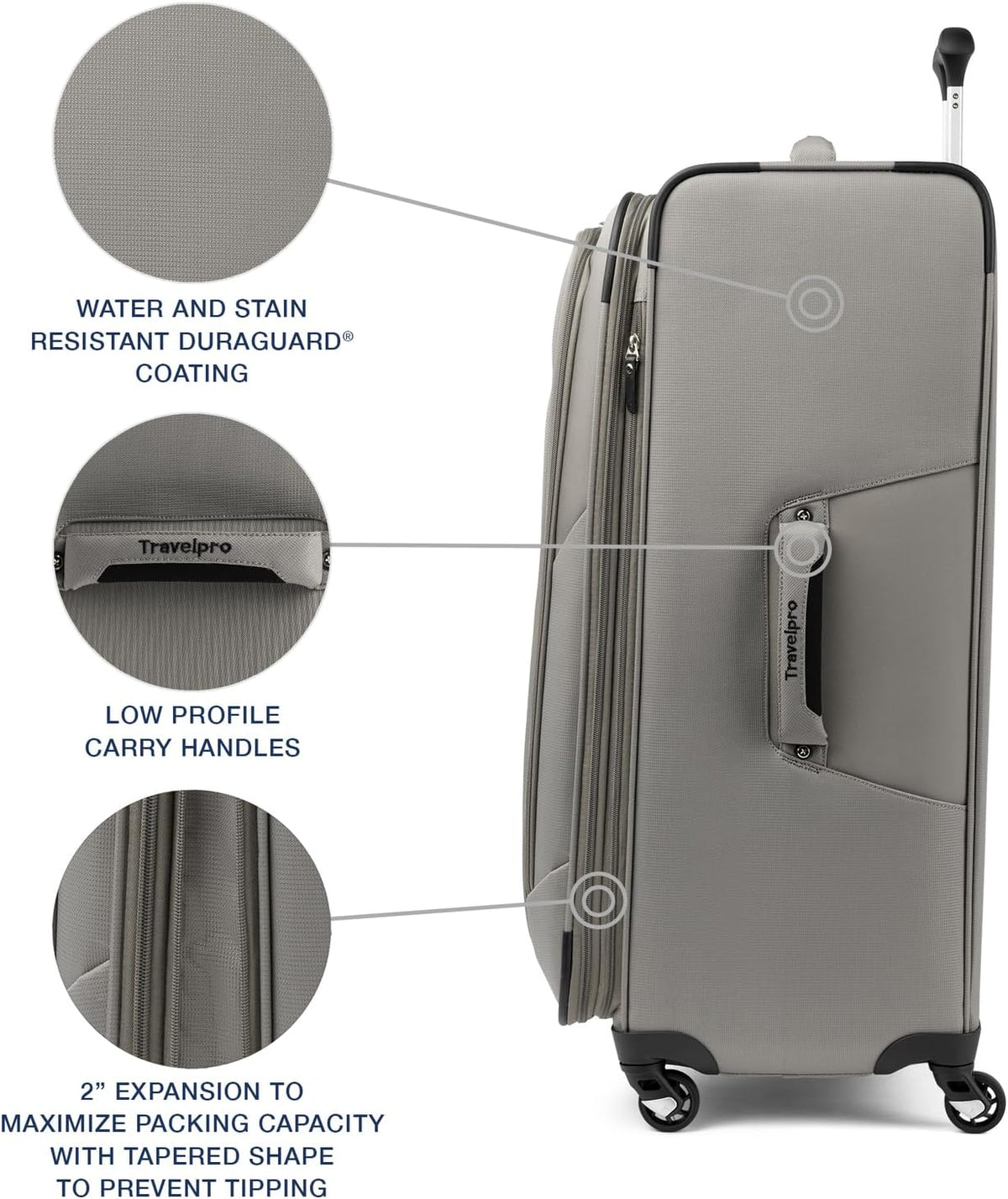Maxlite 5 Softside Expandable Luggage with 4 Spinner Wheels, Lightweight Suitcase, Men and Women, Slate Green, Carry-on 21-Inch