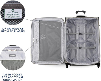 Maxlite 5 Softside Expandable Luggage with 4 Spinner Wheels, Lightweight Suitcase, Men and Women, Slate Green, Carry-on 21-Inch