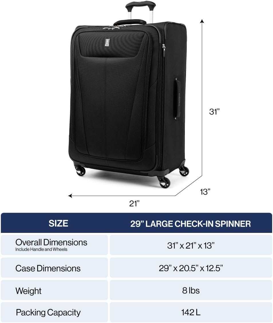 Maxlite 5 Softside Expandable Luggage with 4 Spinner Wheels, Lightweight Suitcase, Men and Women, Slate Green, Carry-on 21-Inch