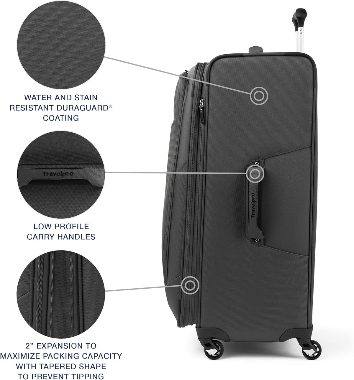 Maxlite 5 Softside Expandable Luggage with 4 Spinner Wheels, Lightweight Suitcase, Men and Women, Slate Green, Carry-on 21-Inch