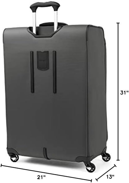 Maxlite 5 Softside Expandable Luggage with 4 Spinner Wheels, Lightweight Suitcase, Men and Women, Slate Green, Carry-on 21-Inch