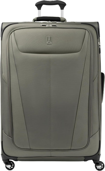 Maxlite 5 Softside Expandable Luggage with 4 Spinner Wheels, Lightweight Suitcase, Men and Women, Slate Green, Carry-on 21-Inch