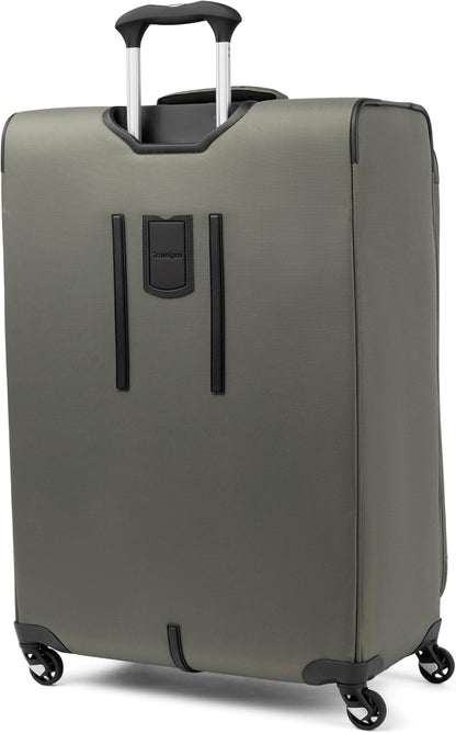 Maxlite 5 Softside Expandable Luggage with 4 Spinner Wheels, Lightweight Suitcase, Men and Women, Slate Green, Carry-on 21-Inch