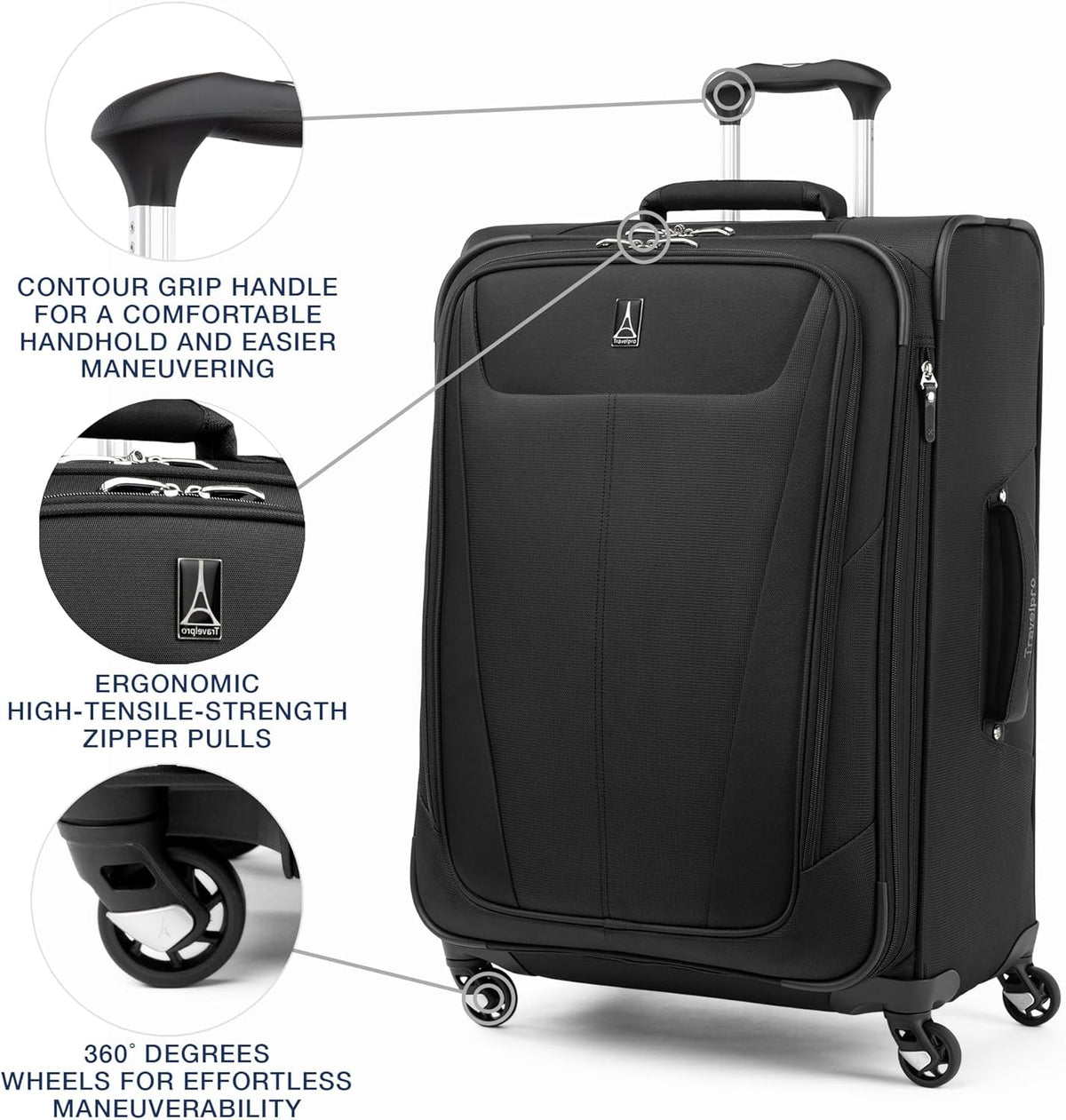 Maxlite 5 Softside Expandable Luggage with 4 Spinner Wheels, Lightweight Suitcase, Men and Women, Slate Green, Carry-on 21-Inch
