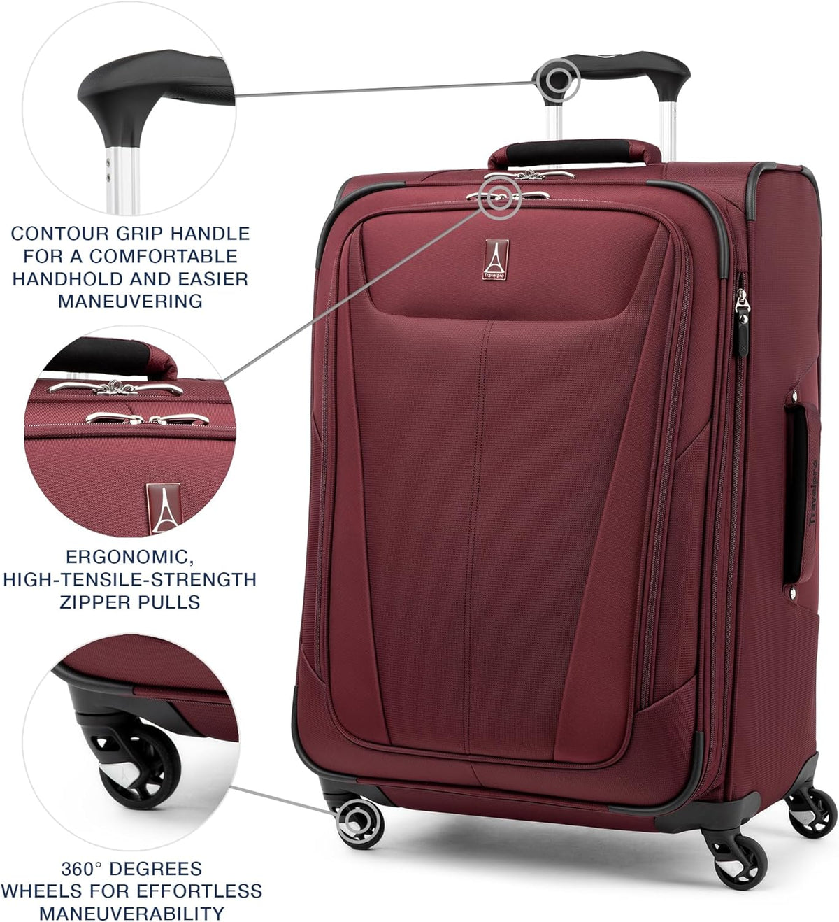 Maxlite 5 Softside Expandable Luggage with 4 Spinner Wheels, Lightweight Suitcase, Men and Women, Slate Green, Carry-on 21-Inch