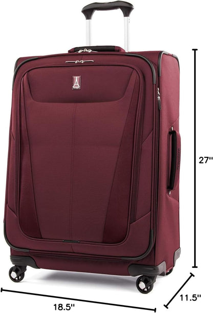 Maxlite 5 Softside Expandable Luggage with 4 Spinner Wheels, Lightweight Suitcase, Men and Women, Slate Green, Carry-on 21-Inch