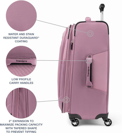 Maxlite 5 Softside Expandable Luggage with 4 Spinner Wheels, Lightweight Suitcase, Men and Women, Slate Green, Carry-on 21-Inch