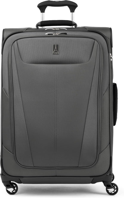 Maxlite 5 Softside Expandable Luggage with 4 Spinner Wheels, Lightweight Suitcase, Men and Women, Slate Green, Carry-on 21-Inch