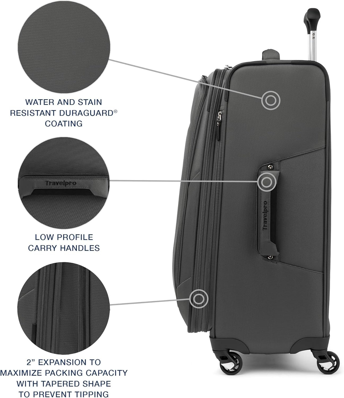 Maxlite 5 Softside Expandable Luggage with 4 Spinner Wheels, Lightweight Suitcase, Men and Women, Slate Green, Carry-on 21-Inch