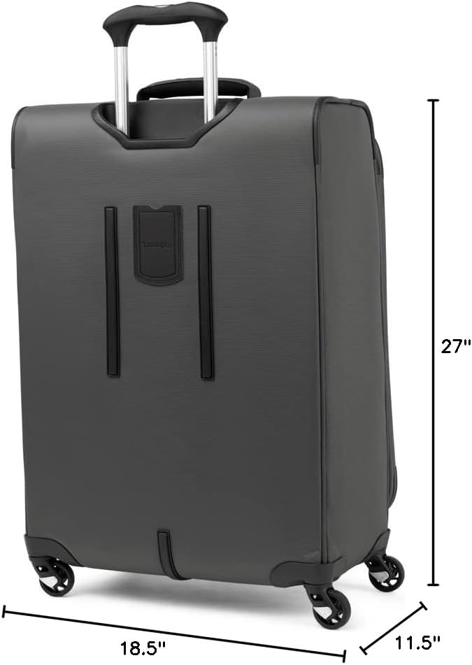 Maxlite 5 Softside Expandable Luggage with 4 Spinner Wheels, Lightweight Suitcase, Men and Women, Slate Green, Carry-on 21-Inch