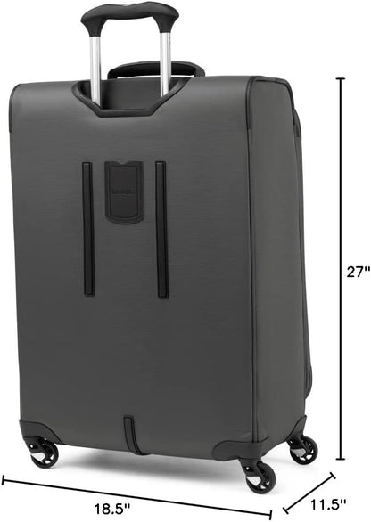 Maxlite 5 Softside Expandable Luggage with 4 Spinner Wheels, Lightweight Suitcase, Men and Women, Slate Green, Carry-on 21-Inch