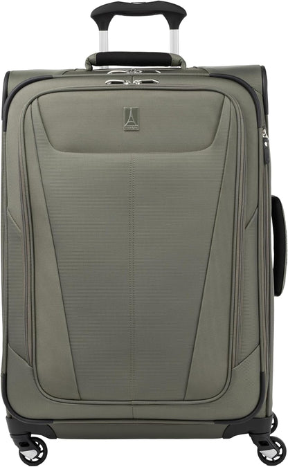 Maxlite 5 Softside Expandable Luggage with 4 Spinner Wheels, Lightweight Suitcase, Men and Women, Slate Green, Carry-on 21-Inch