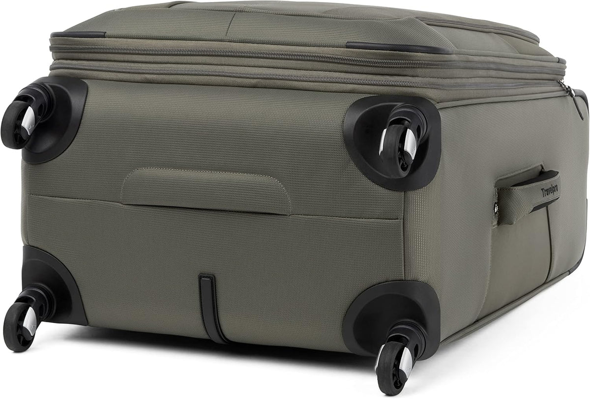 Maxlite 5 Softside Expandable Luggage with 4 Spinner Wheels, Lightweight Suitcase, Men and Women, Slate Green, Carry-on 21-Inch
