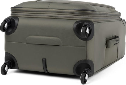 Maxlite 5 Softside Expandable Luggage with 4 Spinner Wheels, Lightweight Suitcase, Men and Women, Slate Green, Carry-on 21-Inch