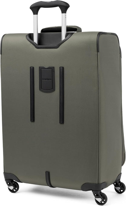 Maxlite 5 Softside Expandable Luggage with 4 Spinner Wheels, Lightweight Suitcase, Men and Women, Slate Green, Carry-on 21-Inch