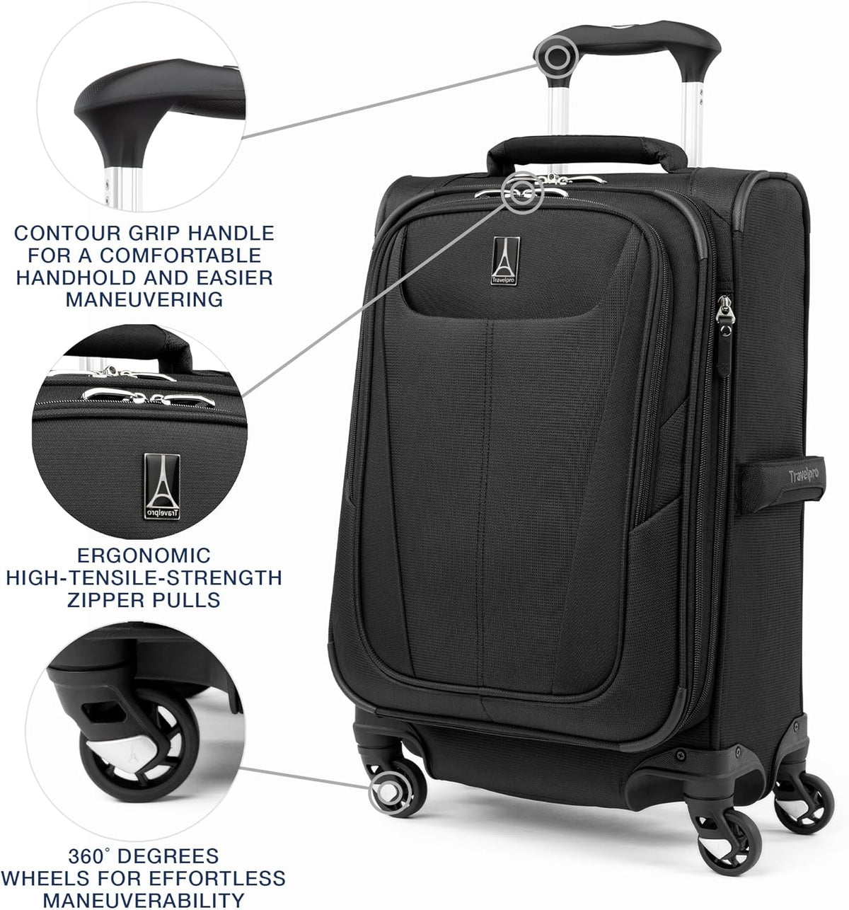 Maxlite 5 Softside Expandable Luggage with 4 Spinner Wheels, Lightweight Suitcase, Men and Women, Slate Green, Carry-on 21-Inch