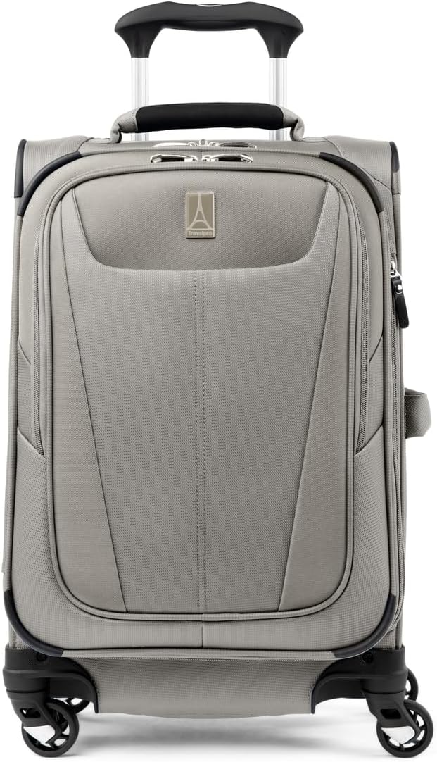 Maxlite 5 Softside Expandable Luggage with 4 Spinner Wheels, Lightweight Suitcase, Men and Women, Slate Green, Carry-on 21-Inch