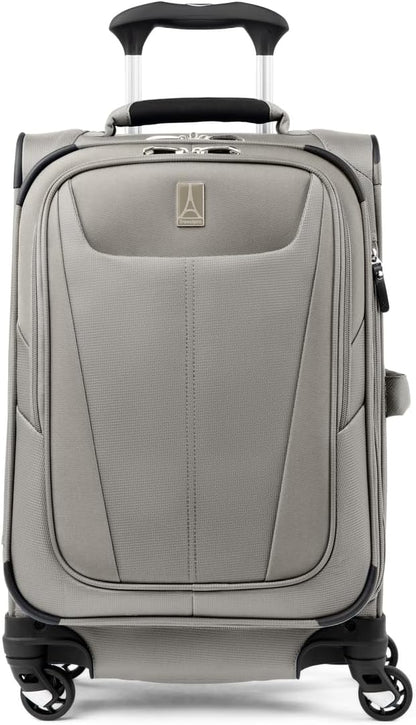 Maxlite 5 Softside Expandable Luggage with 4 Spinner Wheels, Lightweight Suitcase, Men and Women, Slate Green, Carry-on 21-Inch