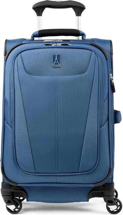 Maxlite 5 Softside Expandable Luggage with 4 Spinner Wheels, Lightweight Suitcase, Men and Women, Slate Green, Carry-on 21-Inch
