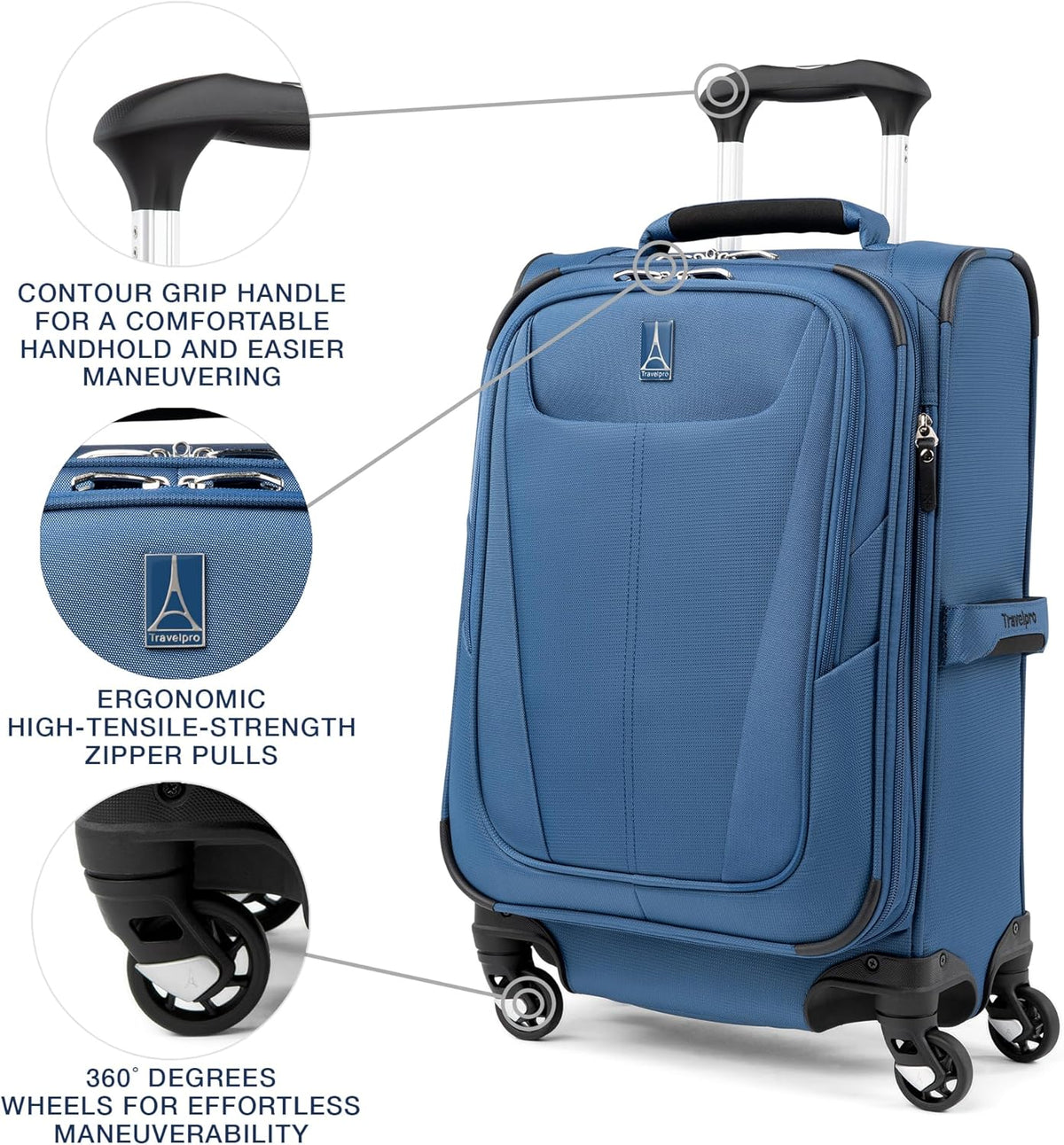 Maxlite 5 Softside Expandable Luggage with 4 Spinner Wheels, Lightweight Suitcase, Men and Women, Slate Green, Carry-on 21-Inch