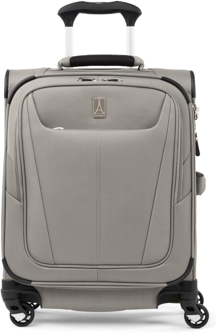 Maxlite 5 Softside Expandable Luggage with 4 Spinner Wheels, Lightweight Suitcase, Men and Women, Slate Green, Carry-on 21-Inch