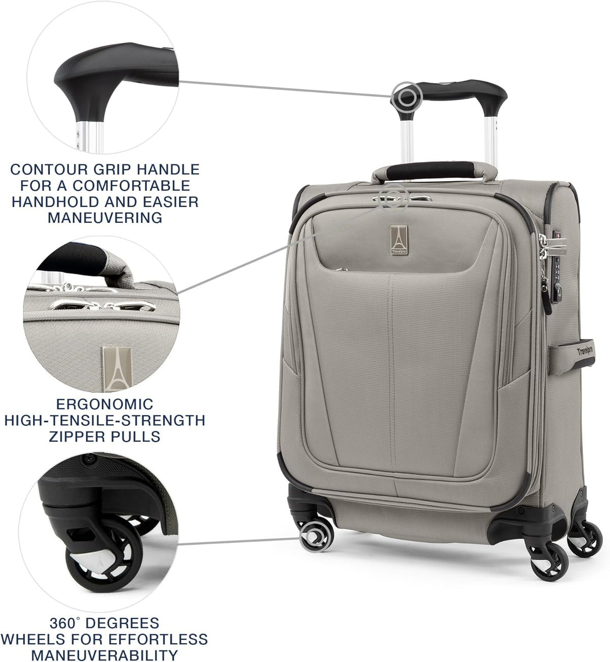 Maxlite 5 Softside Expandable Luggage with 4 Spinner Wheels, Lightweight Suitcase, Men and Women, Slate Green, Carry-on 21-Inch