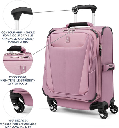 Maxlite 5 Softside Expandable Luggage with 4 Spinner Wheels, Lightweight Suitcase, Men and Women, Slate Green, Carry-on 21-Inch