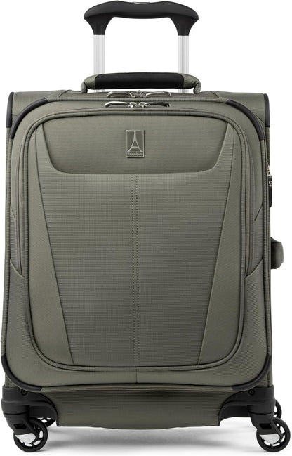 Maxlite 5 Softside Expandable Luggage with 4 Spinner Wheels, Lightweight Suitcase, Men and Women, Slate Green, Carry-on 21-Inch