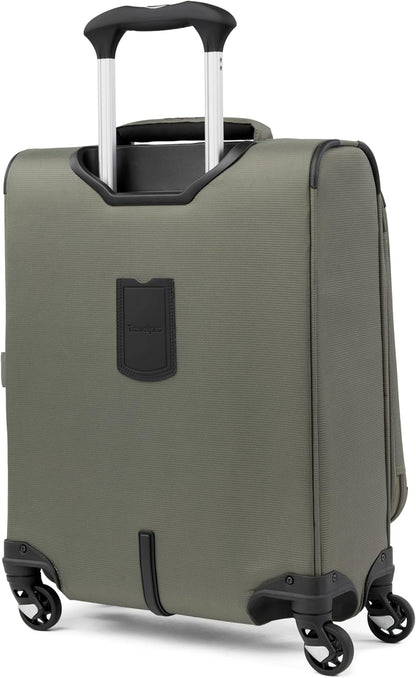 Maxlite 5 Softside Expandable Luggage with 4 Spinner Wheels, Lightweight Suitcase, Men and Women, Slate Green, Carry-on 21-Inch