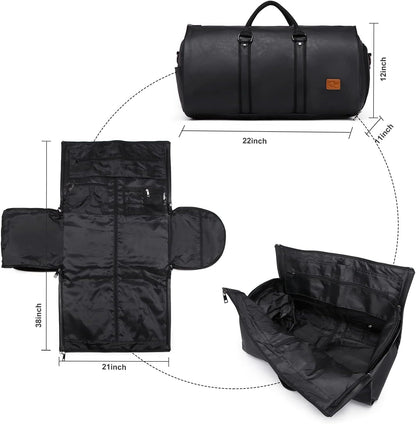 Convertible Travel Garment Bag,Carry on Garment Duffel Bag for Men Women - 2 in 1 Hanging Suitcase Suit Business Travel Bag