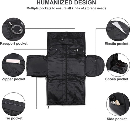 Convertible Travel Garment Bag,Carry on Garment Duffel Bag for Men Women - 2 in 1 Hanging Suitcase Suit Business Travel Bag