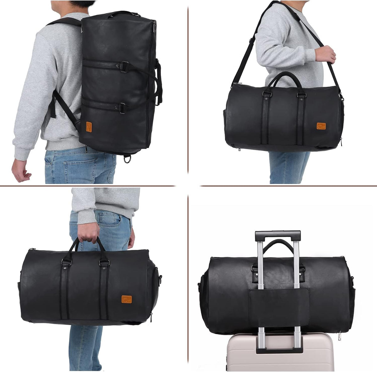 Convertible Travel Garment Bag,Carry on Garment Duffel Bag for Men Women - 2 in 1 Hanging Suitcase Suit Business Travel Bag