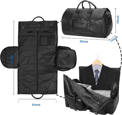 Convertible Travel Garment Bag,Carry on Garment Duffel Bag for Men Women - 2 in 1 Hanging Suitcase Suit Business Travel Bag