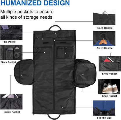 Convertible Travel Garment Bag,Carry on Garment Duffel Bag for Men Women - 2 in 1 Hanging Suitcase Suit Business Travel Bag