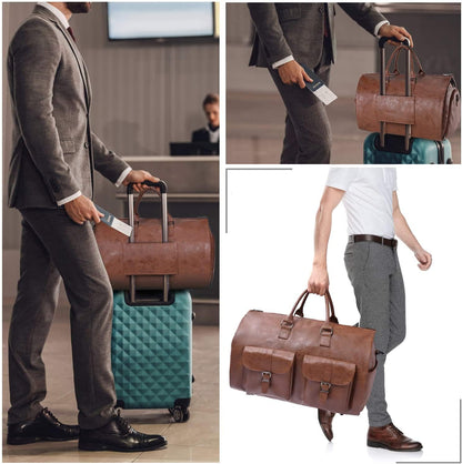 Convertible Travel Garment Bag,Carry on Garment Duffel Bag for Men Women - 2 in 1 Hanging Suitcase Suit Business Travel Bag