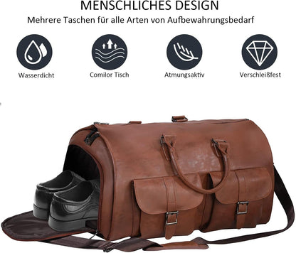 Convertible Travel Garment Bag,Carry on Garment Duffel Bag for Men Women - 2 in 1 Hanging Suitcase Suit Business Travel Bag