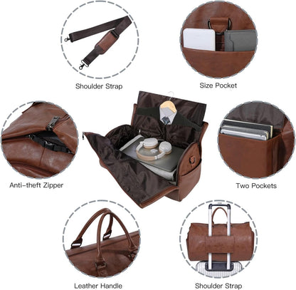 Convertible Travel Garment Bag,Carry on Garment Duffel Bag for Men Women - 2 in 1 Hanging Suitcase Suit Business Travel Bag