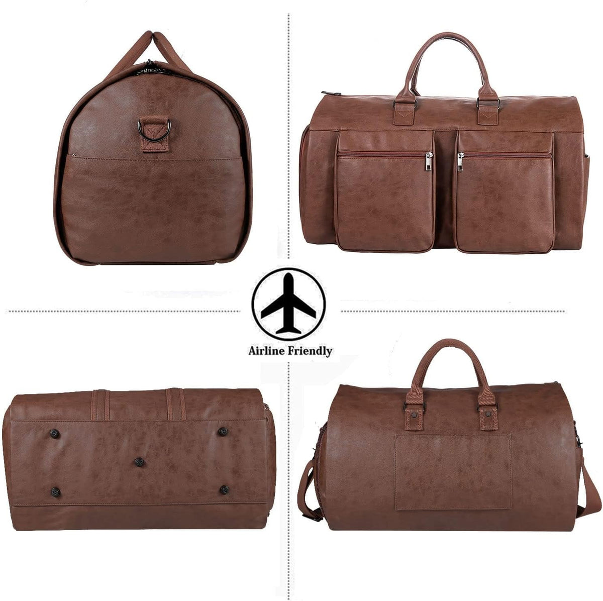 Convertible Travel Garment Bag,Carry on Garment Duffel Bag for Men Women - 2 in 1 Hanging Suitcase Suit Business Travel Bag
