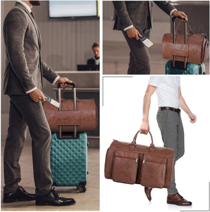 Convertible Travel Garment Bag,Carry on Garment Duffel Bag for Men Women - 2 in 1 Hanging Suitcase Suit Business Travel Bag