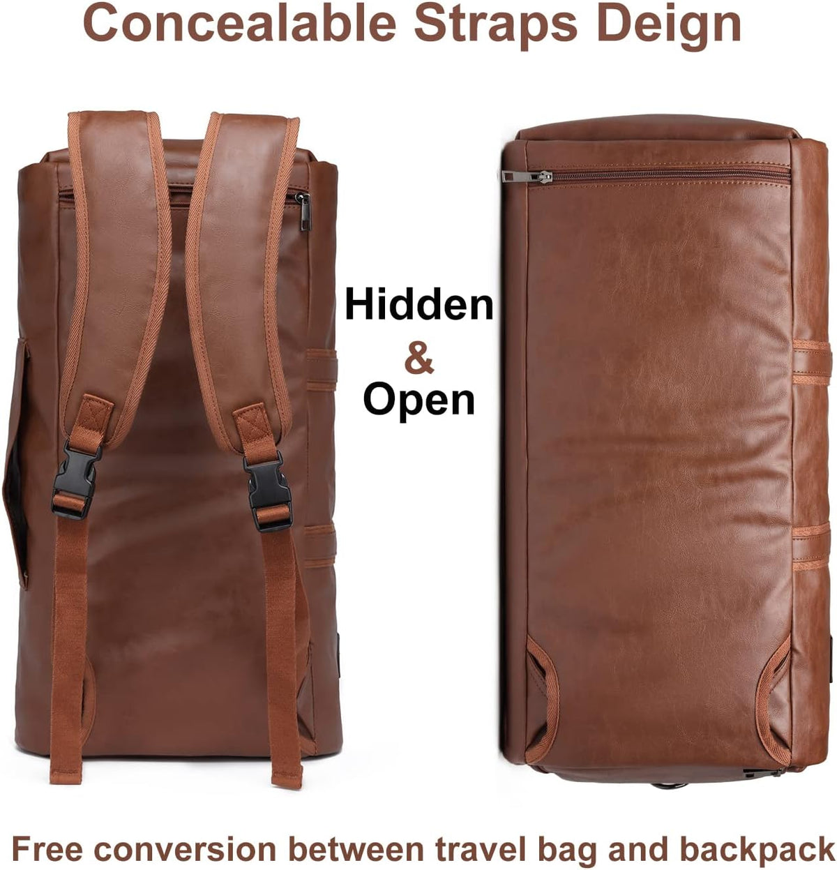 Convertible Travel Garment Bag,Carry on Garment Duffel Bag for Men Women - 2 in 1 Hanging Suitcase Suit Business Travel Bag