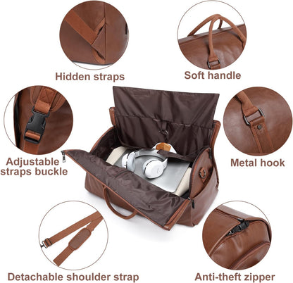Convertible Travel Garment Bag,Carry on Garment Duffel Bag for Men Women - 2 in 1 Hanging Suitcase Suit Business Travel Bag