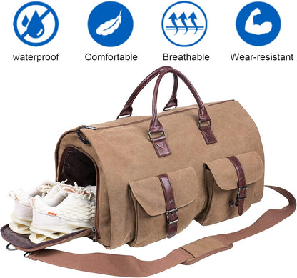 Convertible Travel Garment Bag,Carry on Garment Duffel Bag for Men Women - 2 in 1 Hanging Suitcase Suit Business Travel Bag