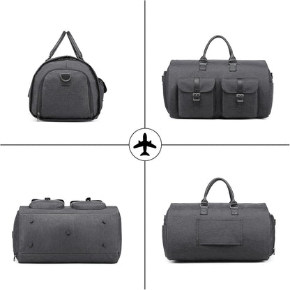 Convertible Travel Garment Bag,Carry on Garment Duffel Bag for Men Women - 2 in 1 Hanging Suitcase Suit Business Travel Bag