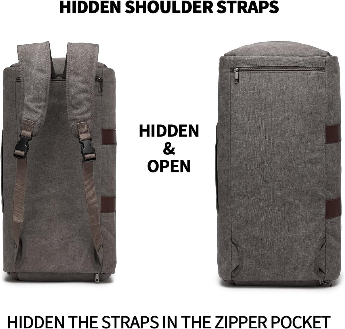 Convertible Travel Garment Bag,Carry on Garment Duffel Bag for Men Women - 2 in 1 Hanging Suitcase Suit Business Travel Bag