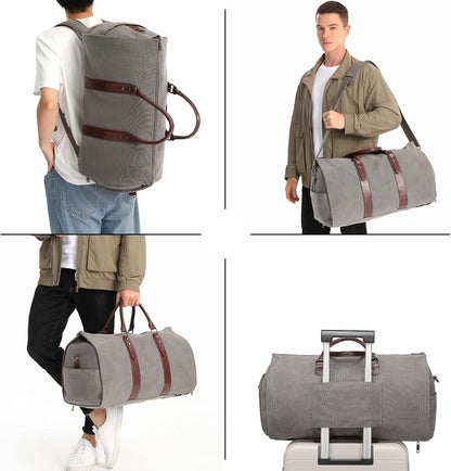 Convertible Travel Garment Bag,Carry on Garment Duffel Bag for Men Women - 2 in 1 Hanging Suitcase Suit Business Travel Bag