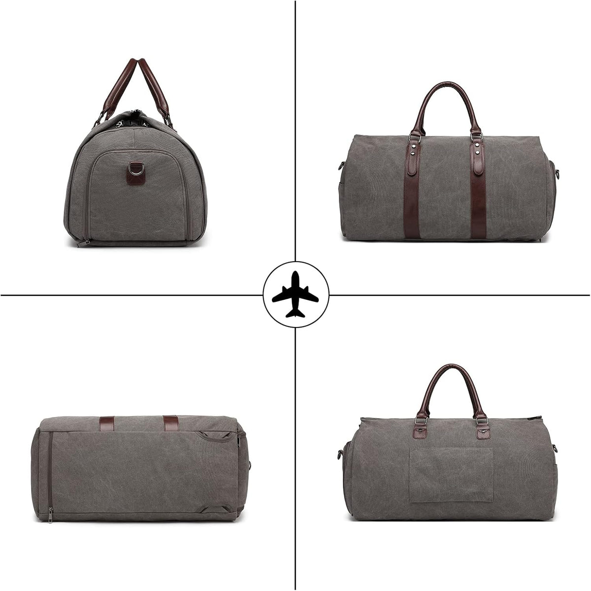 Convertible Travel Garment Bag,Carry on Garment Duffel Bag for Men Women - 2 in 1 Hanging Suitcase Suit Business Travel Bag