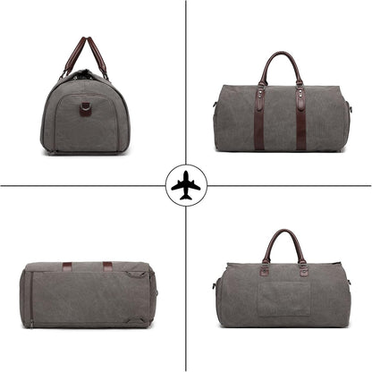 Convertible Travel Garment Bag,Carry on Garment Duffel Bag for Men Women - 2 in 1 Hanging Suitcase Suit Business Travel Bag