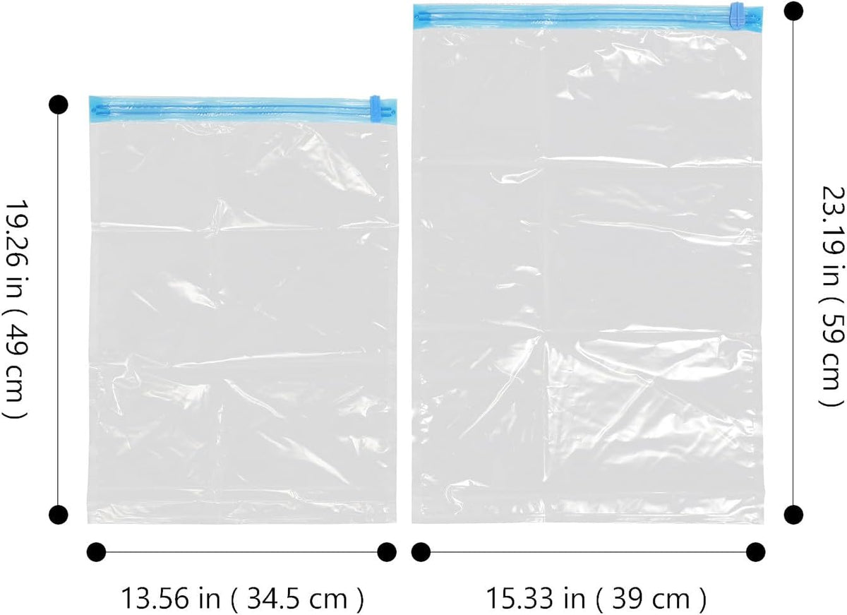 10pcs Hand-rolled Compression Space Saver Bags for Clothes Travel Storage, Vacuum Seal Portable Packing Organizers for Luggage, Small Large Sizes