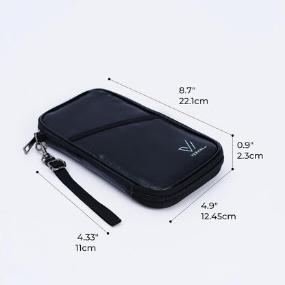 Travel holder RFID-blocking Fire-resistant Water-resistant Passport Wallet organizer