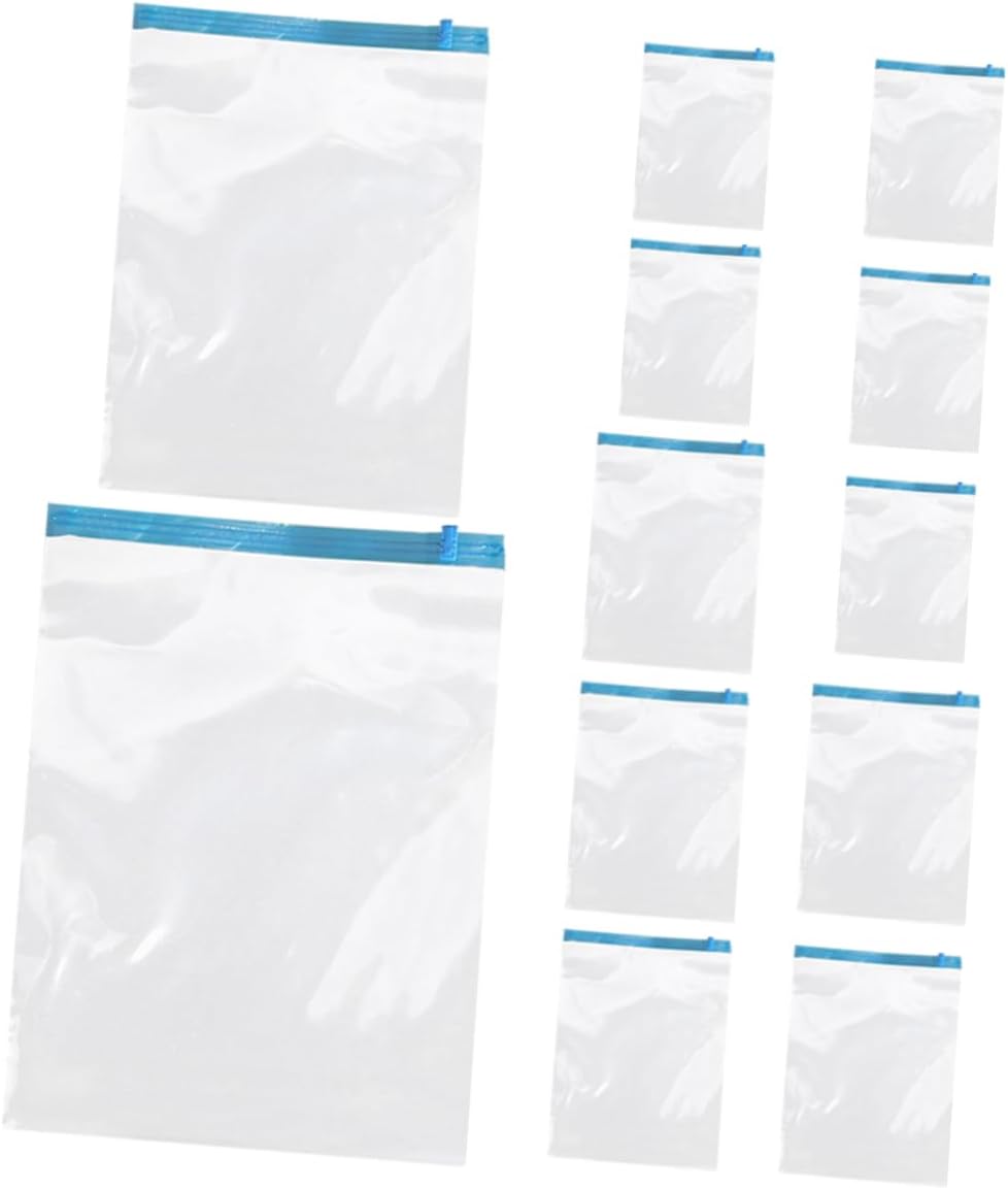 12pcs Travel Space Saver Bags Reusable Vacuum Compression Cloths Airtight Roll up Suitcase Organizers Moisture Packing Bags for Travel